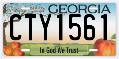 GA license plate CTY1561