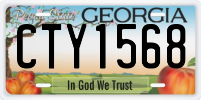 GA license plate CTY1568