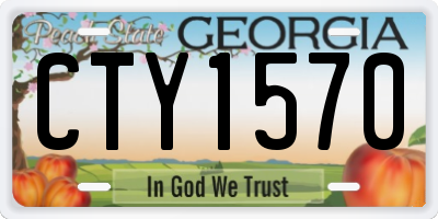 GA license plate CTY1570