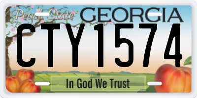 GA license plate CTY1574
