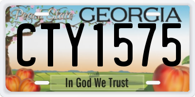 GA license plate CTY1575