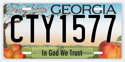 GA license plate CTY1577