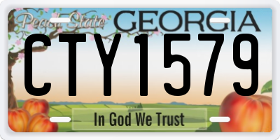 GA license plate CTY1579