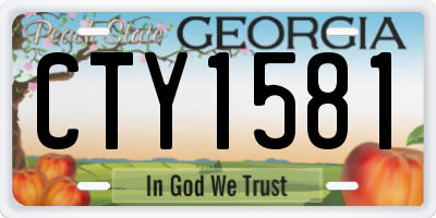 GA license plate CTY1581