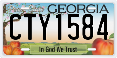 GA license plate CTY1584