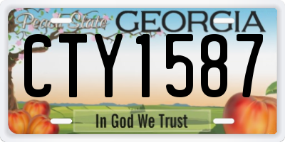 GA license plate CTY1587