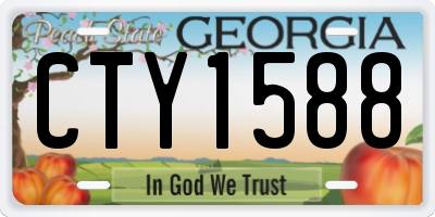 GA license plate CTY1588