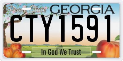 GA license plate CTY1591