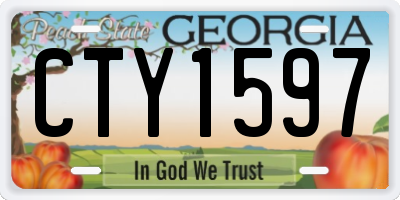 GA license plate CTY1597