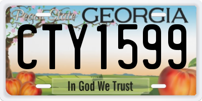 GA license plate CTY1599