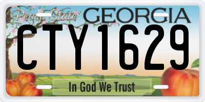 GA license plate CTY1629