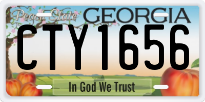 GA license plate CTY1656
