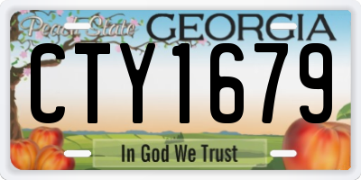 GA license plate CTY1679