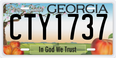 GA license plate CTY1737