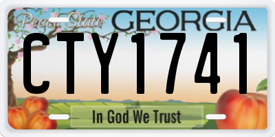 GA license plate CTY1741