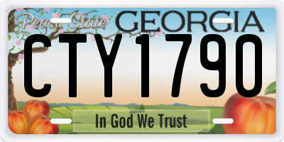 GA license plate CTY1790