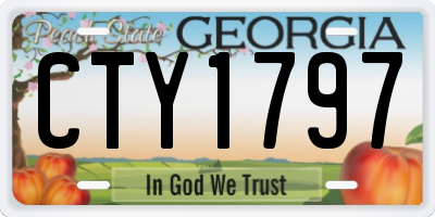 GA license plate CTY1797