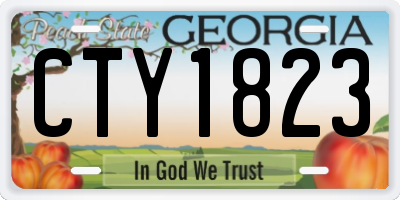 GA license plate CTY1823