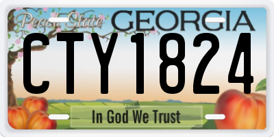 GA license plate CTY1824