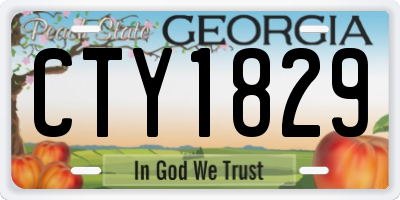 GA license plate CTY1829