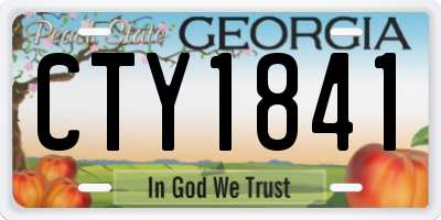 GA license plate CTY1841