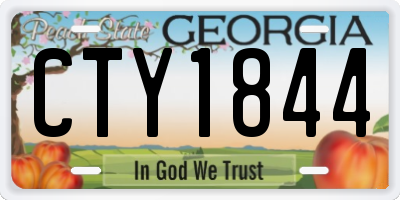 GA license plate CTY1844