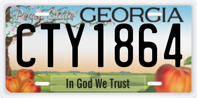 GA license plate CTY1864