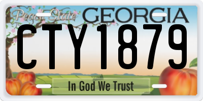 GA license plate CTY1879