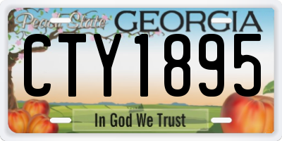 GA license plate CTY1895