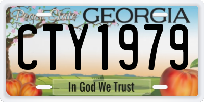 GA license plate CTY1979