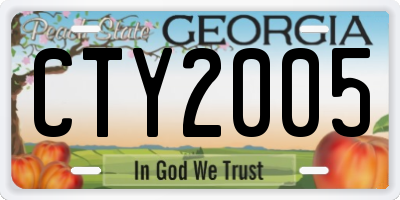 GA license plate CTY2005