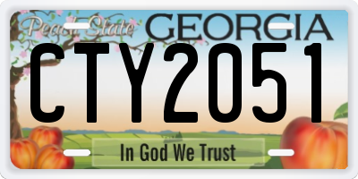 GA license plate CTY2051