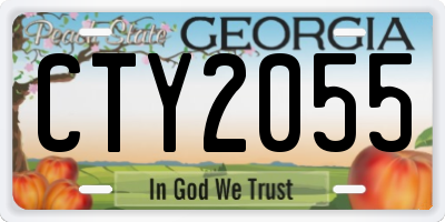 GA license plate CTY2055