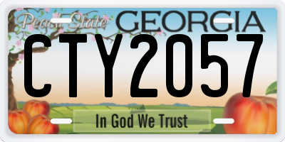 GA license plate CTY2057