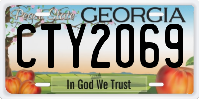 GA license plate CTY2069