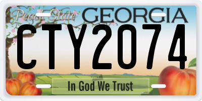 GA license plate CTY2074