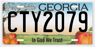 GA license plate CTY2079