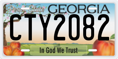 GA license plate CTY2082