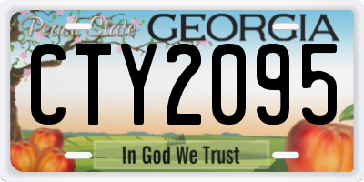 GA license plate CTY2095