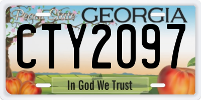 GA license plate CTY2097