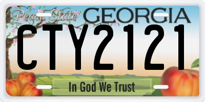 GA license plate CTY2121