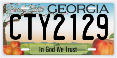 GA license plate CTY2129