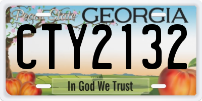 GA license plate CTY2132