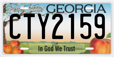 GA license plate CTY2159