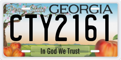 GA license plate CTY2161