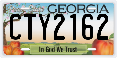 GA license plate CTY2162