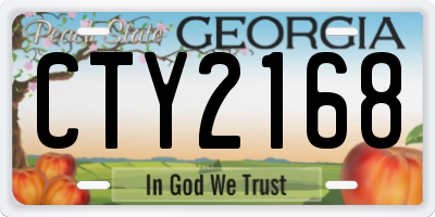GA license plate CTY2168