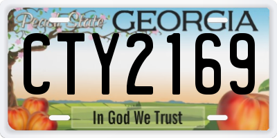 GA license plate CTY2169