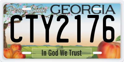GA license plate CTY2176
