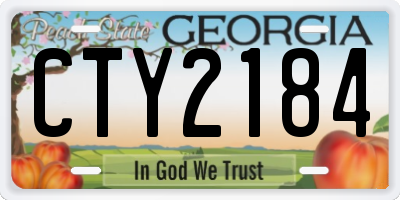 GA license plate CTY2184